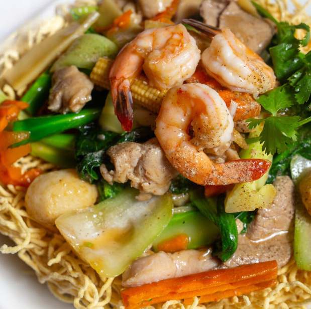 Pho Shrimp Noodle Soup | Crispy Vietnamese Noodles